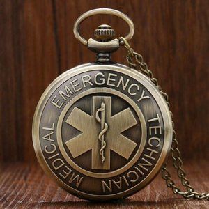 EMT First Responder Pocket Watch Gift Paramedic Ambulance